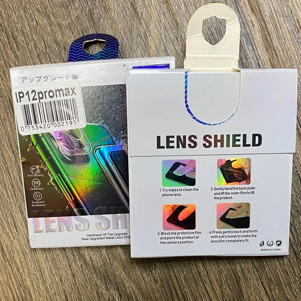 iPhone 12 Pro Max Lens Shield Tempered Glass (Holographic Packaging)